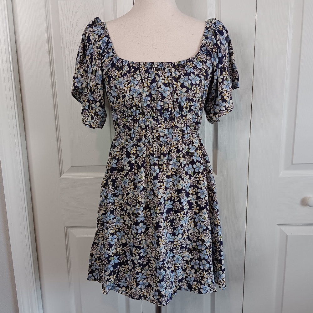 Altar'd State Floral Print Off The Shoulder Dress